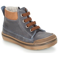 Shoes Boy Mid boots Citrouille et Compagnie JIK Blue / Cognac