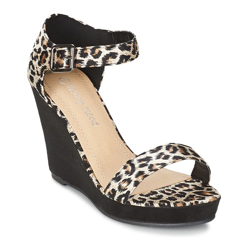 Shoes Women Sandals Moony Mood IVONGA Black / Leopard