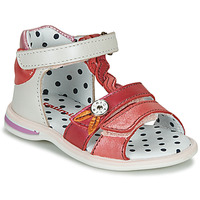 Shoes Girl Sandals Catimini GOROKA White / Pink